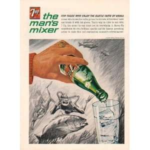   1964 7 Up Soda The Mans Mixer Divers Diving Print Ad: Home & Kitchen