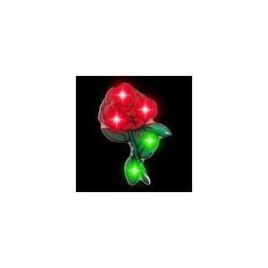    Flashing Red Rose L.E.D. Blinkie Pins
