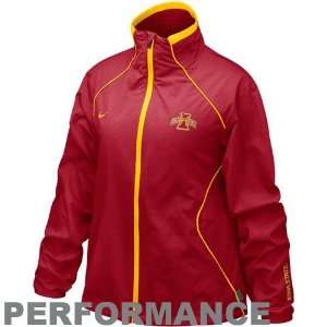   Iowa State Cyclones Ladies Red Run Blitz Full Zip Performance Jacket