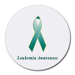  Leukemia Awareness Ribbon Round Mouse Pad: Office Products