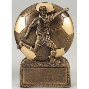  Male / Female Soccer Player & Ball Bronze Award Trophy 