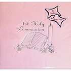 1st Holy Communion Silver Foil Embossed Pink Dinner Napkins (15)