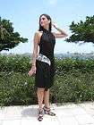 FLAPPER GLAM VINTAGE 80s CASADEI JERSEY BEADED DRESS~S