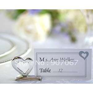   heart shape metal place card holders/wedding gifts/wedding favors