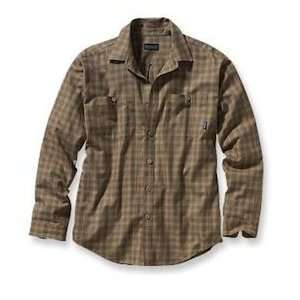 Patagonia Mens Pima Cotton Long Sleeve Shirt Mcadams/Retro Khaki (L 