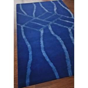 : Contemporary Area Rug Modern Handmade Arie 4 x 6 Carpet Wool Blue 