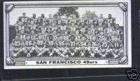 1968 Topps Football Test Team San Francisco 49ers  