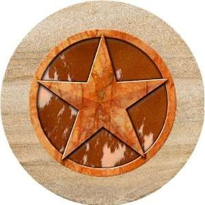  Texas Western Star Sandstone Trivet, Set of 2