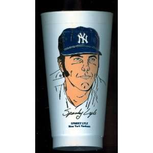  1973 Sparky Lyle New York Yankees 7 Eleven Baseball Cup 