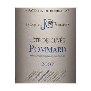  Jaques Girardin Pommard Tete De Cuvee 2007 750ML Grocery 