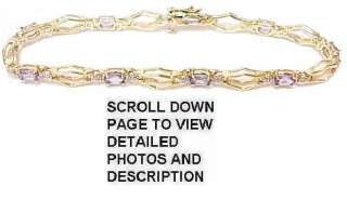 Exquisite 14K Gold Tanzanite & Diamond Tennis Bracelet  