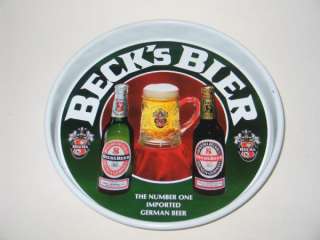   METAL ADVERTISING TRAY SIGN IMPORT BIER GERMANY SERVING TIN  