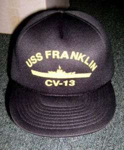 USS FRANKLIN baseball hat CV 13 cap US Navy Big Ben  