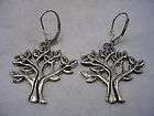 TREE OF LIFE HANGING EARRINGS IN STERLING SILVER