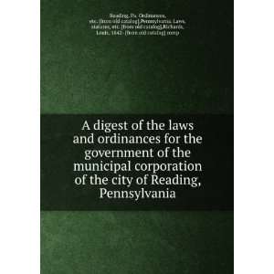   Pennsylvania Pa. Ordinances, etc. [from old catalog],Pennsylvania