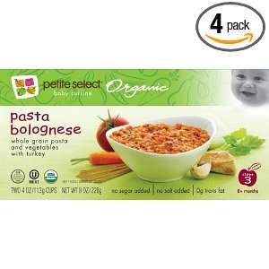 Petite Select Organic Baby Food Pasta Bolognese, 8 Ounce (Pack of 4 