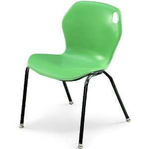 18H Intuit Stacking Chair with Powder Coat Frame   Mint Chair/Black F 