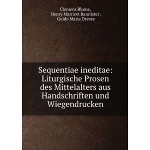    Henry Marriott Bannister , Guido Maria Dreves Clemens Blume Books