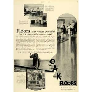  1928 Ad Oak Flooring Bureau Floor Construction Building 