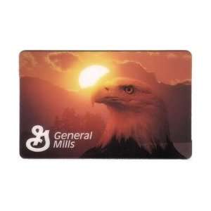 Collectible Phone Card General Mills Logo, Large Bald Eagle & Sunset 