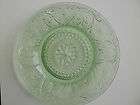 tiara chantilly green sandwich glass luncheon plates  