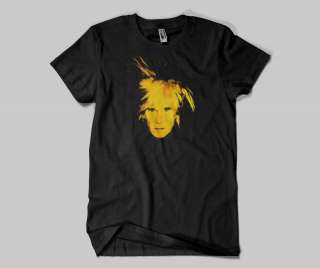 Andy Warhol 1986 Yellow Self Portrait Black T Shirt  