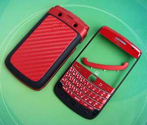 BLACK_RED Carbon Full Housing Cover FOR Black berry BB 9700 9780 BOLD 