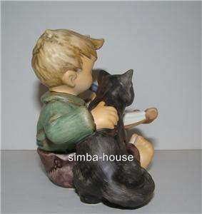 Hummel THE CATS MEOW Boy Goebel Figurine #2136 Black Cat Mint In Box 