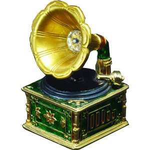  CMC Trinket Box   Gramophone, Green: Musical Instruments