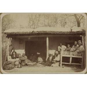  Central Asia,tea house,samovar,social gathering,c1865 