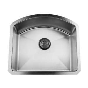 Pro Series Zero Radius Style D Bowl Undermount Kitchen Sink in Brushed 