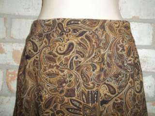 Long Brown Blended Soft MoleSkin BRIGGS Straight Skirt 8  