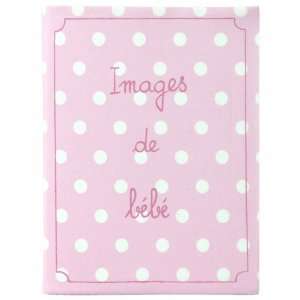  Baby Photo Album Brag Book   Pink Polka Dots French Cotton 
