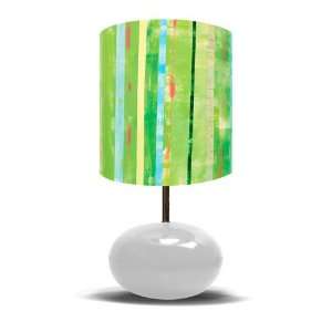 Going Green on White Base Lamp