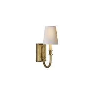 Thomas OBrien Modern Library Sconce in Hand Rubbed Antique Brass with 