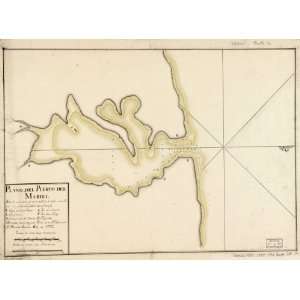  1797 map of Cuba, Mariel Bay