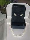 Fortunoff Pearl & Diamond Necklace & Earrings Wedding Jewelry Set