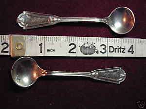 Sterling Whiting 2 Keystone Salt Spoons  