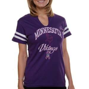  Minnesota Vikings Womens Purple Breast Cancer Awareness 