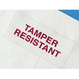    1 1/2 x 6 3/4 Clear Tamper Resistant Label