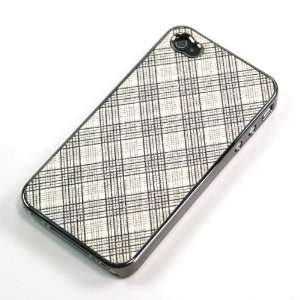 Tartan Pattern Plastic Case for Apple iPhone 4 +Free Screen Protector 
