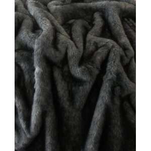  Silver Fox Grey with Black Highlights Tissavel Faux Fur 