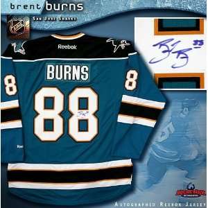 Brent Burns San Jose Sharks Autographed/Hand Signed Teal Reebok 