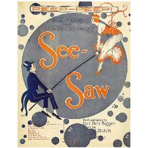  Window Cling Sheet Music See Saw: Home & Kitchen
