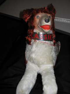   1950s TV show stuffed collie dog doll,Smile Novelty with tag  