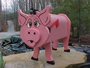 PIG MAILBOX PIGS MAILBOXES HOG HOGS   GREAT GIFT  
