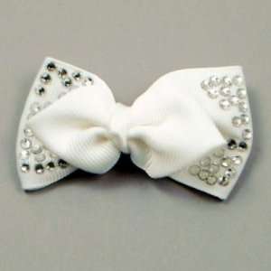  Suzie Fabric Bow with Rhinestone Brooch