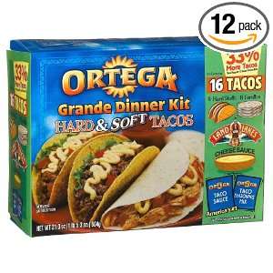 Ortega Grande Hard & Soft Taco Dinner Kit (Makes 16 Tacos), 21.3 Ounce 