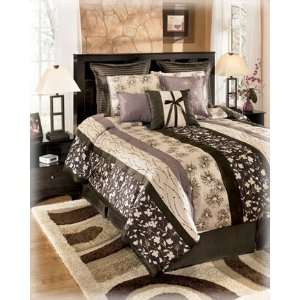  Brown King Sized 10 Piece Comforter Set: Home & Kitchen