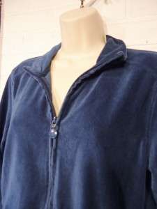 Blue Velour Jacket ~ NYL NEW YORK LAUNDRY PETITE ~ PXL  